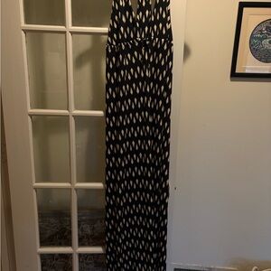 Veronica M Black and Cream Patterned Dress